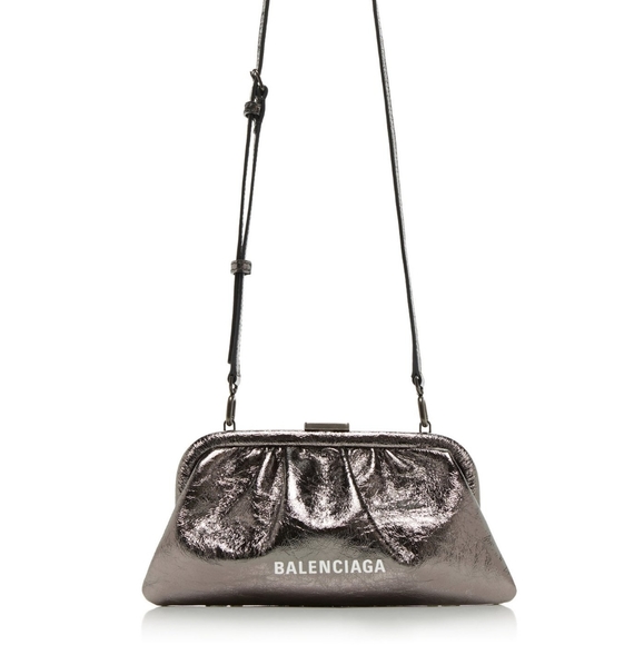 Balenciaga Handbags - Balenciaga Cloud XS Metallic Leather Clutch
